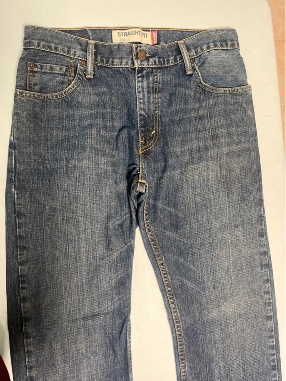 0020 Levi's 505 Relaxed Straight Denim Jeans Blue Men's Size 30 x 30